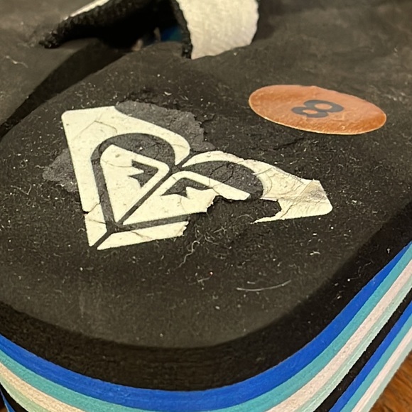 Quicksilver wedge heel flip flops size 8 - Picture 5 of 7